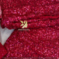 Rani pink sparkly - Designer sequins saree in georgette - party wear saree - wedding saree, saree for women, saree for Christmas
