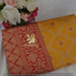 Yellow and Red Banarasi Art Silk Saree  - Women saree -Manjubaa Silk - saree for women in UK
