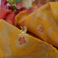 Yellow and Red Banarasi Art Silk Saree  - Women saree -Manjubaa Silk - saree for women in UK