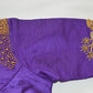 Clearence Aari work readymade saree bloude, purple saree blouse