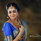 Peocock blue Semi kanchipuram bridal silk saree - Wedding saree - soft silk saree - saree for women in uk