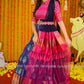 Pattu dress - Ikkat Pattu dress - lehenga dress - indian pattu gown