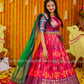 Pattu dress - Banarasi kalamkari gown- pattu gown - lehenga dress