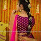 Magenta Pattu Gown- indian traditional dress - party wear gown - floor length gown