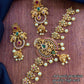 AD matte high quality choker - high neck- indian necklace - lehenga jewellery - necklace set with  jhumka or Jimiki