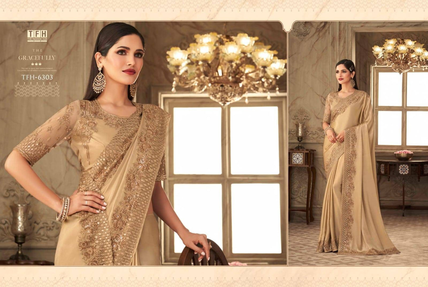 Designer saree, party wear, wedding wear saree