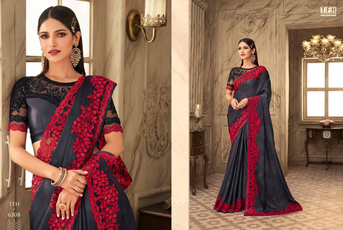 Designer saree, party wear, wedding wear saree