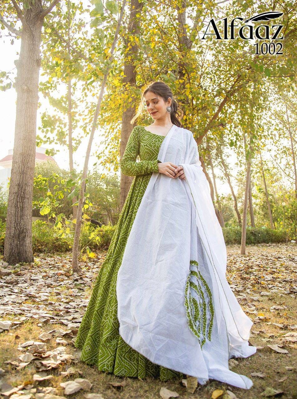 Anarkali designer gown, readymade Rani pink and purple indian gown