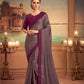 Silky soft purple designer saree - party wear saree, wedding saree with designer blouse piece