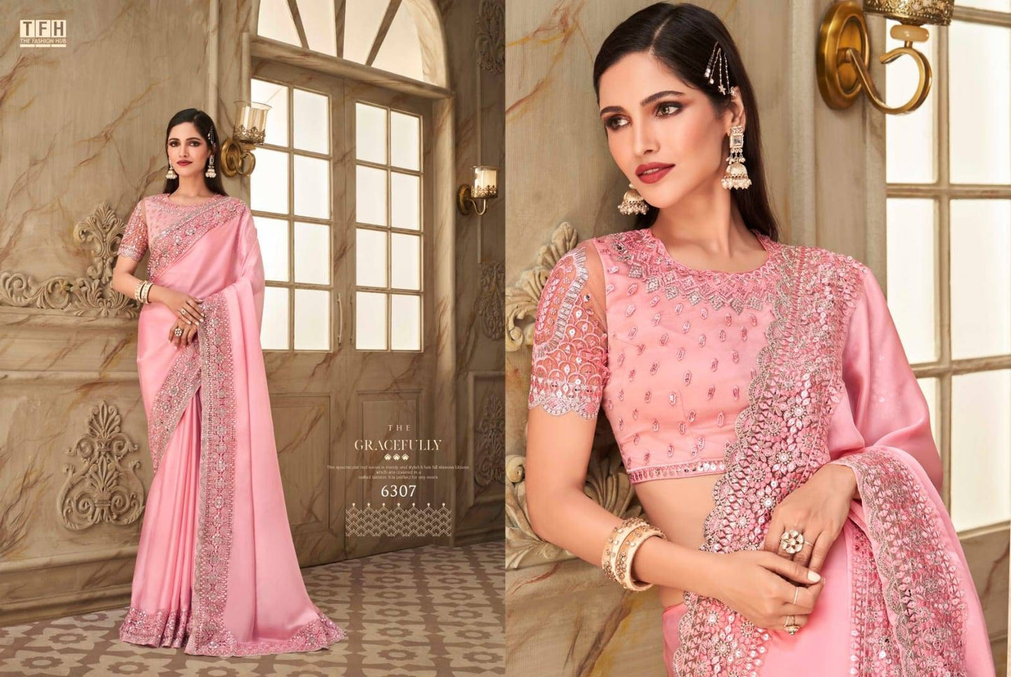 Designer saree, party wear, wedding wear saree