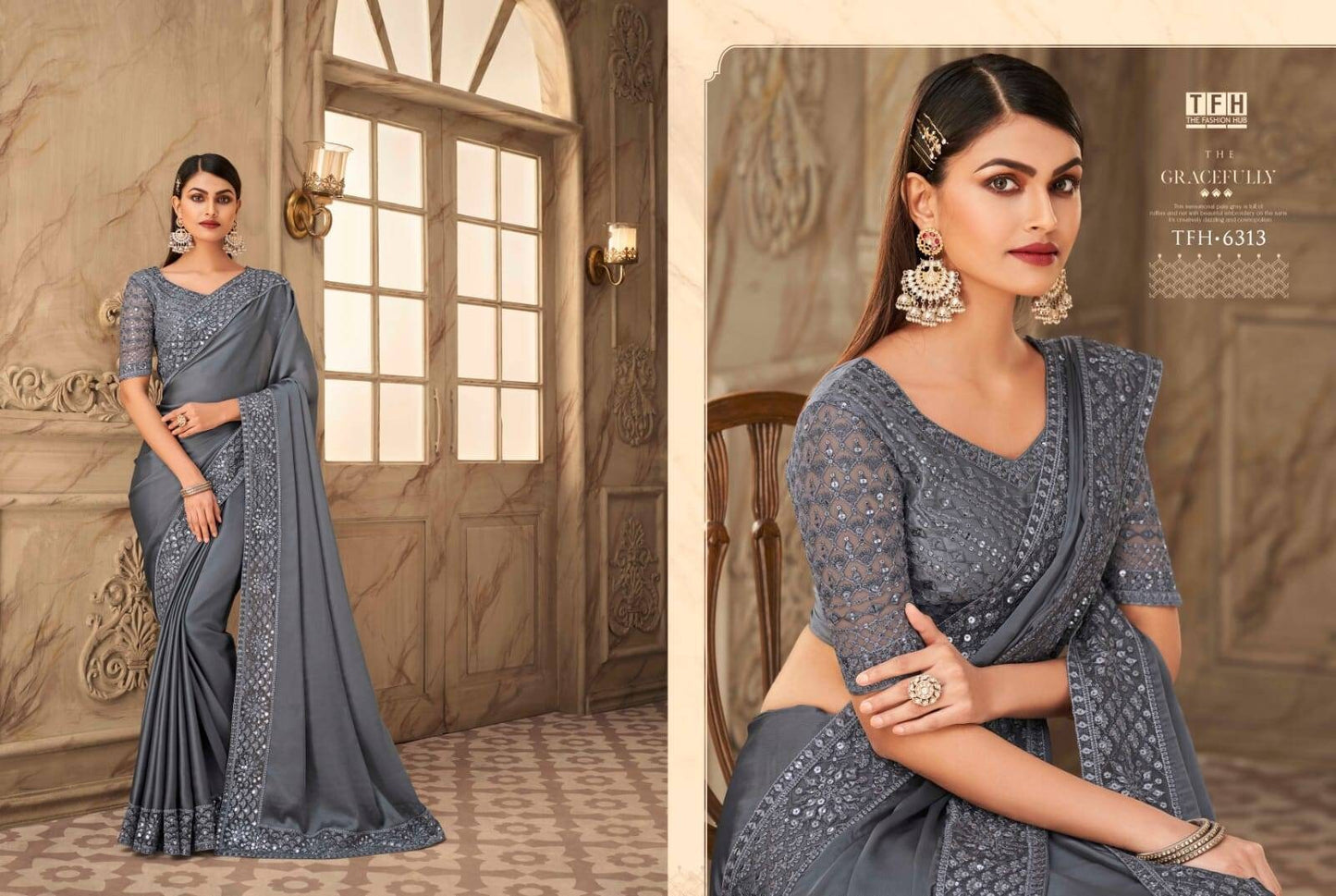 Designer saree, party wear, wedding wear saree