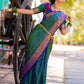 Purple and yellow pure Uppada Silk Pattu Saree, Wedding Saree, Pure silk saree, handwoven silk saree, two tone saree for woman