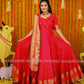 Rani PINK Colored Gown Pattu dress - red floral dress - lehenga dress - lehenga dress