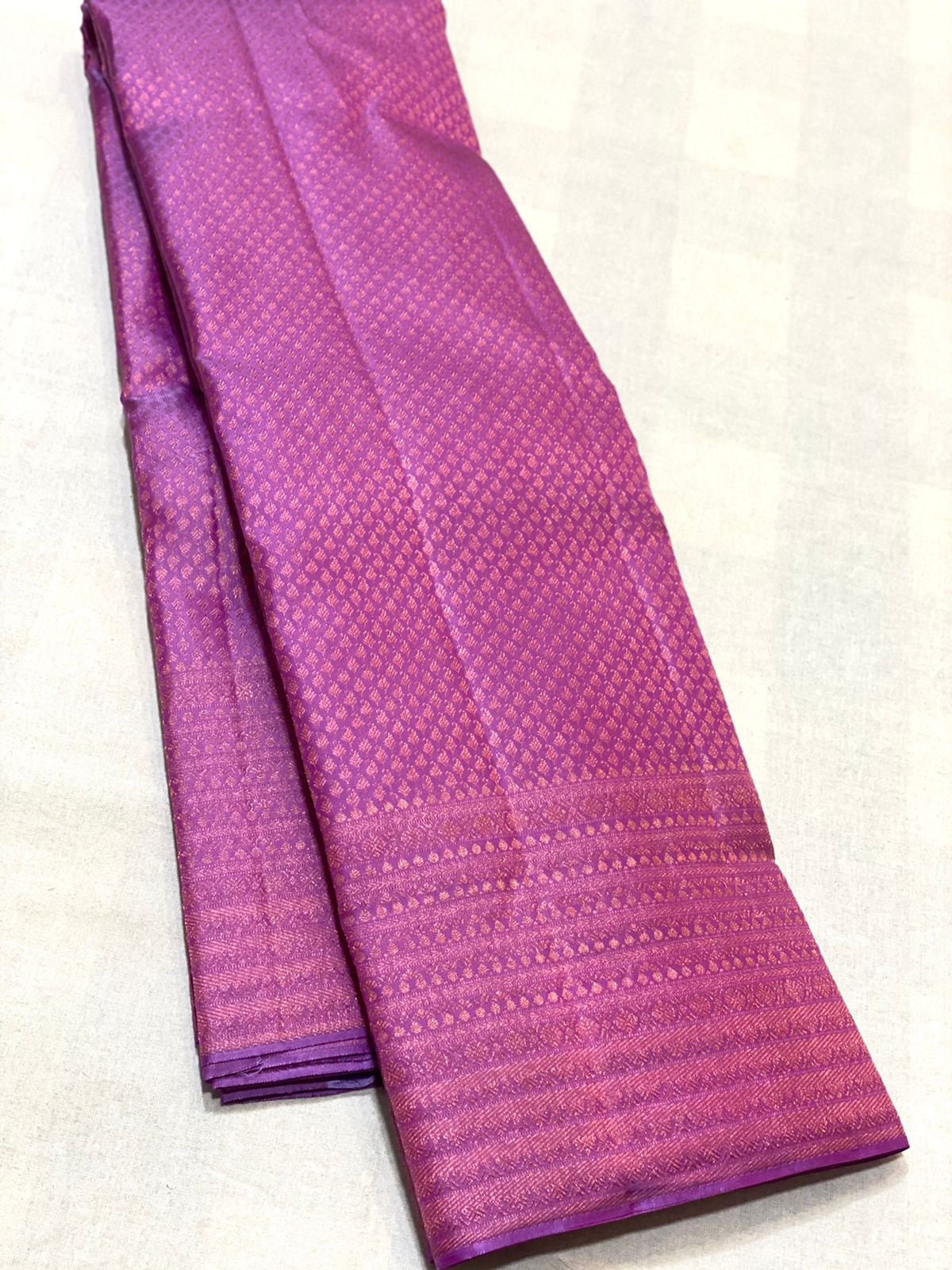 Pastel colour with zari waving Bridal pure kanchipuram silk saree - wedding silk - soft silk saree - silk mark certified