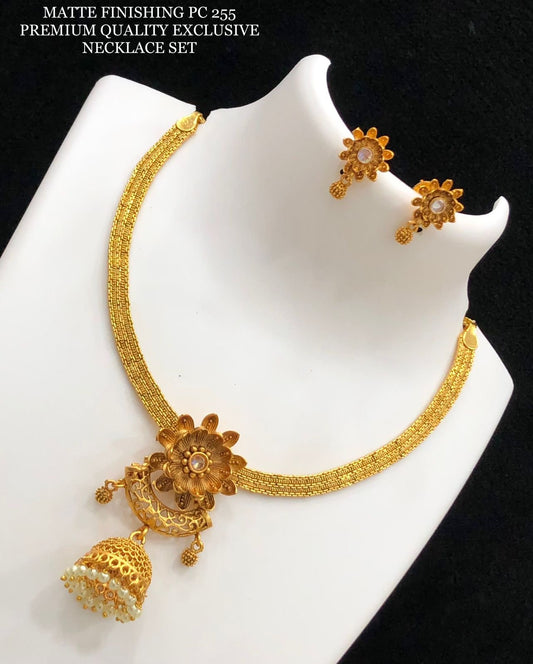 Matte finishing Premium quality Indian necklace set with earrings Indian Jewellery | Indian Jewellery UK stocked