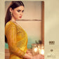 Mustard yellow - Pure soft satin silk saree Designer saree, party wear, wedding wear saree, luxury designer saree