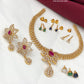 Premium quality CZ AD stone changeable necklace jewellery set, indian wedding jewellery, indian gold jewellery, jewellery for wedding
