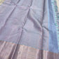 Pastal blue with silver waving Bridal pure kanchipuram silk saree - wedding silk - soft silk saree - silk mark certified