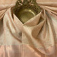Pastel colour with zari waving Bridal pure kanchipuram silk saree - wedding silk - soft silk saree - silk mark certified