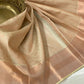 Pastel colour with zari waving Bridal pure kanchipuram silk saree - wedding silk - soft silk saree - silk mark certified