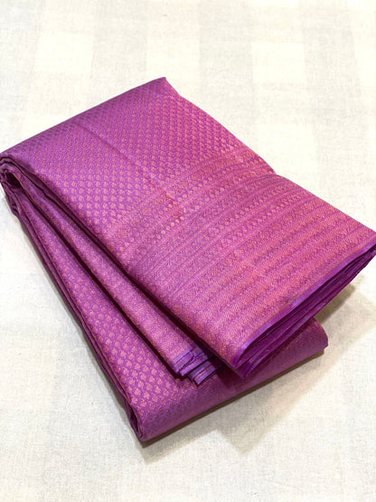 Pastel colour with zari waving Bridal pure kanchipuram silk saree - wedding silk - soft silk saree - silk mark certified