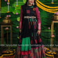 Black Pattu Gown- indian traditional dress - party wear gown - floor length gown - silk gown