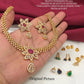 Premium quality CZ AD stone changeable necklace jewellery set, indian wedding jewellery, indian gold jewellery, jewellery for wedding