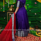 Black and silver Pattu Gown - indian traditional dress - party wear gown - floor length gown